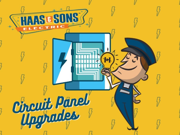 Haas Illustration Circuit Panel Upgrades Circuit Panel Open Holding Lightbulb maryland electrical panel upgrades near you
