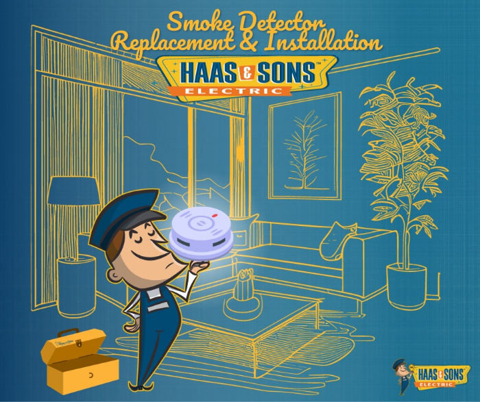 Haas Illustration Smoke Detector Replacement And Installation Sketch Of Living Room M