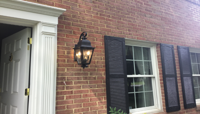 Haas Outdoor Lighting Lamp Against Home