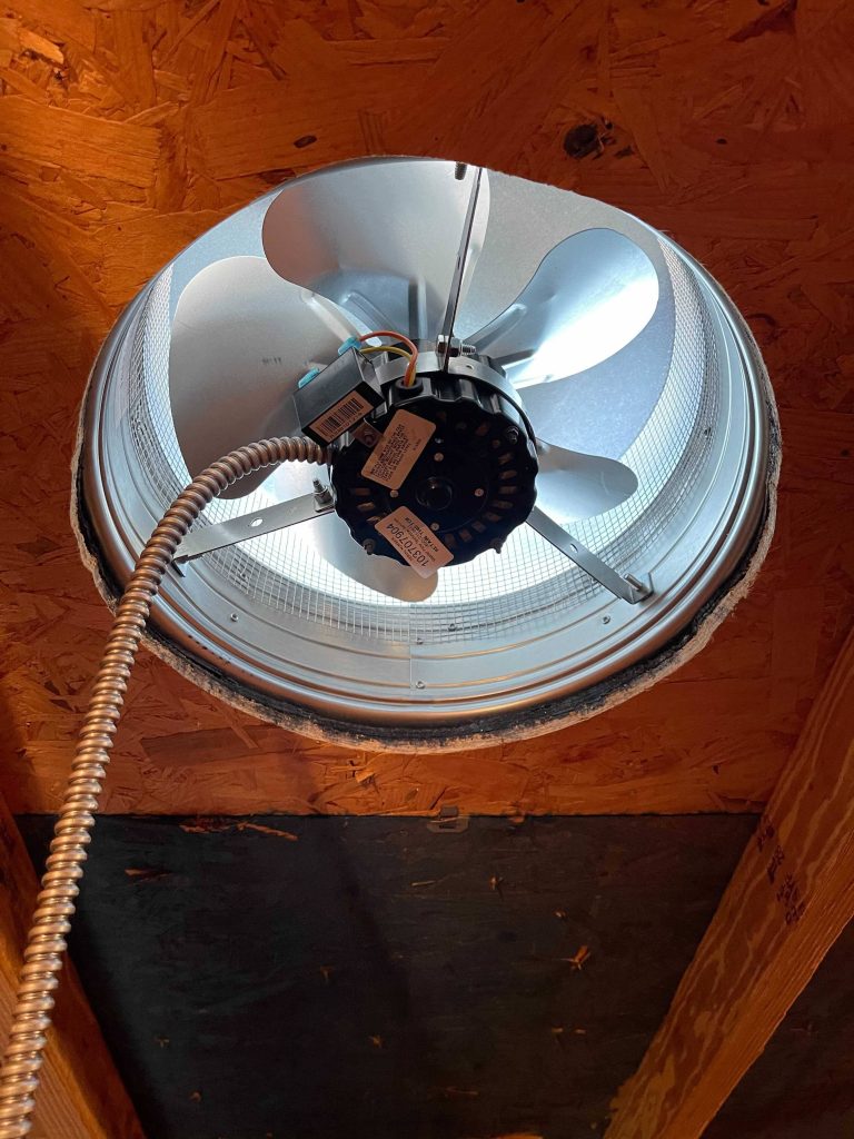 attic fan installation